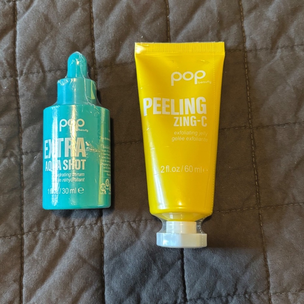 POP Beauty Extra Aqua Shot Hydrating‎ Serum + Peeling Zing C Exfoliating